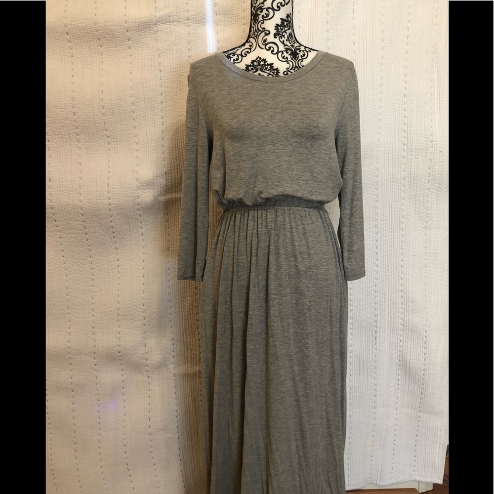 Reb & J 220 Grey Heather Maxi Dress Size Large